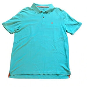 Izod The Advantage Polo shirt Aqua Short Sleeved Men’s size L Preppy Casual
